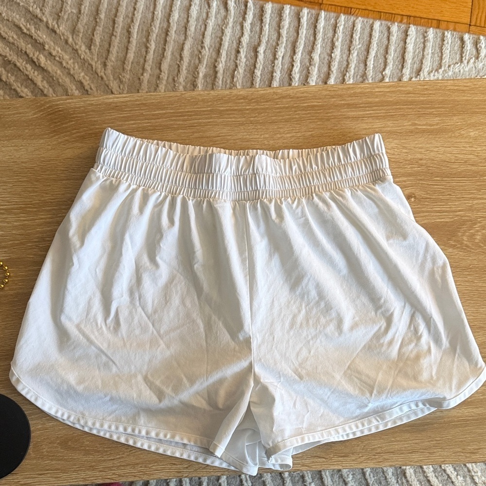 Beyond Yoga White Athletic tennis Shorts